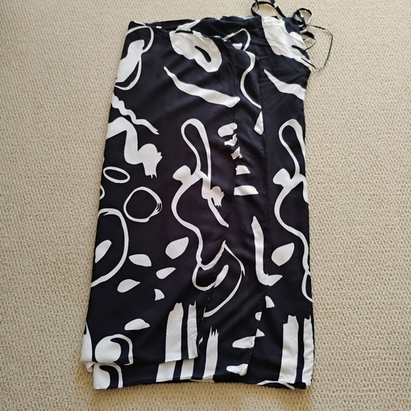 World Market Goa Harem Jumpsuit Black Baggy Romper Abstract Artsy S/M SIZE 2-8 - Picture 11 of 12